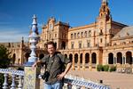 Plaza de España in Sevilla mit einem Dirk