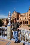 Plaza de España in Sevilla mit einem Dirk