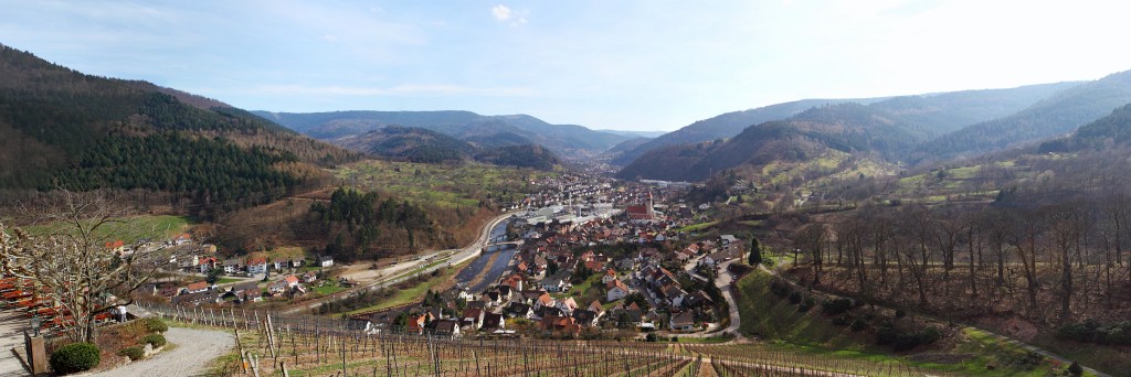 Gernsbach33.jpg - Die Aussicht ist so weit und großartig, dass ich unbedingt mein virtuelles 3,6mm Objektiv mit fast 180 Grad Bildwinkel auf die Kamera schrauben musste.