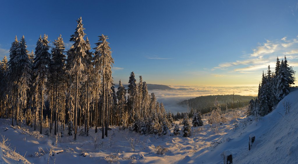 MummelSeeWinter-21.jpg - Ein Panorama mit Sonnenuntgergang.